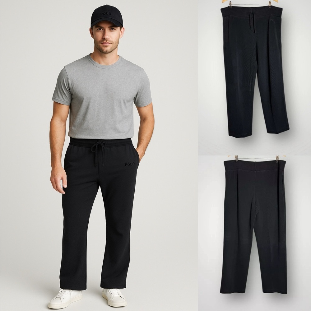 Polo Ralph Lauren Double Knit Pants Size XL Bootcut Pockets Joggers Vintage